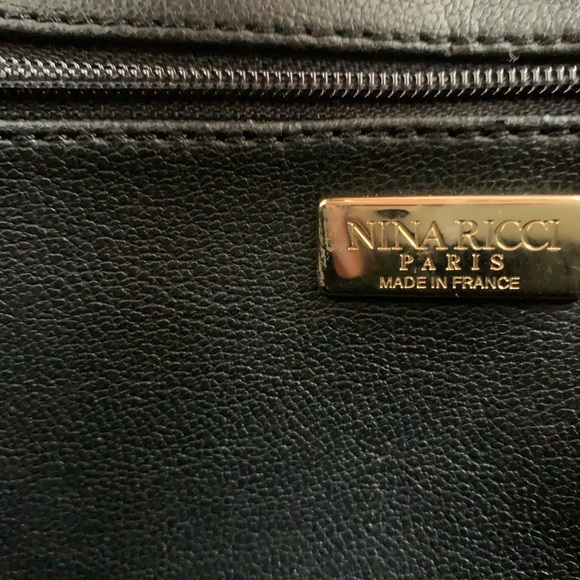 Black Nina Rocco Saffiano leather shoulder bag - Picture 6 of 7